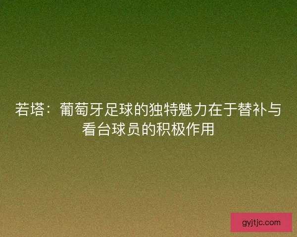 若塔：葡萄牙足球的独特魅力在于替补与看台球员的积极作用